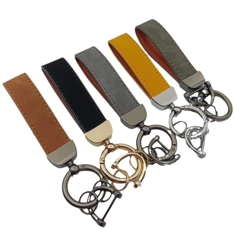 Leather keychains